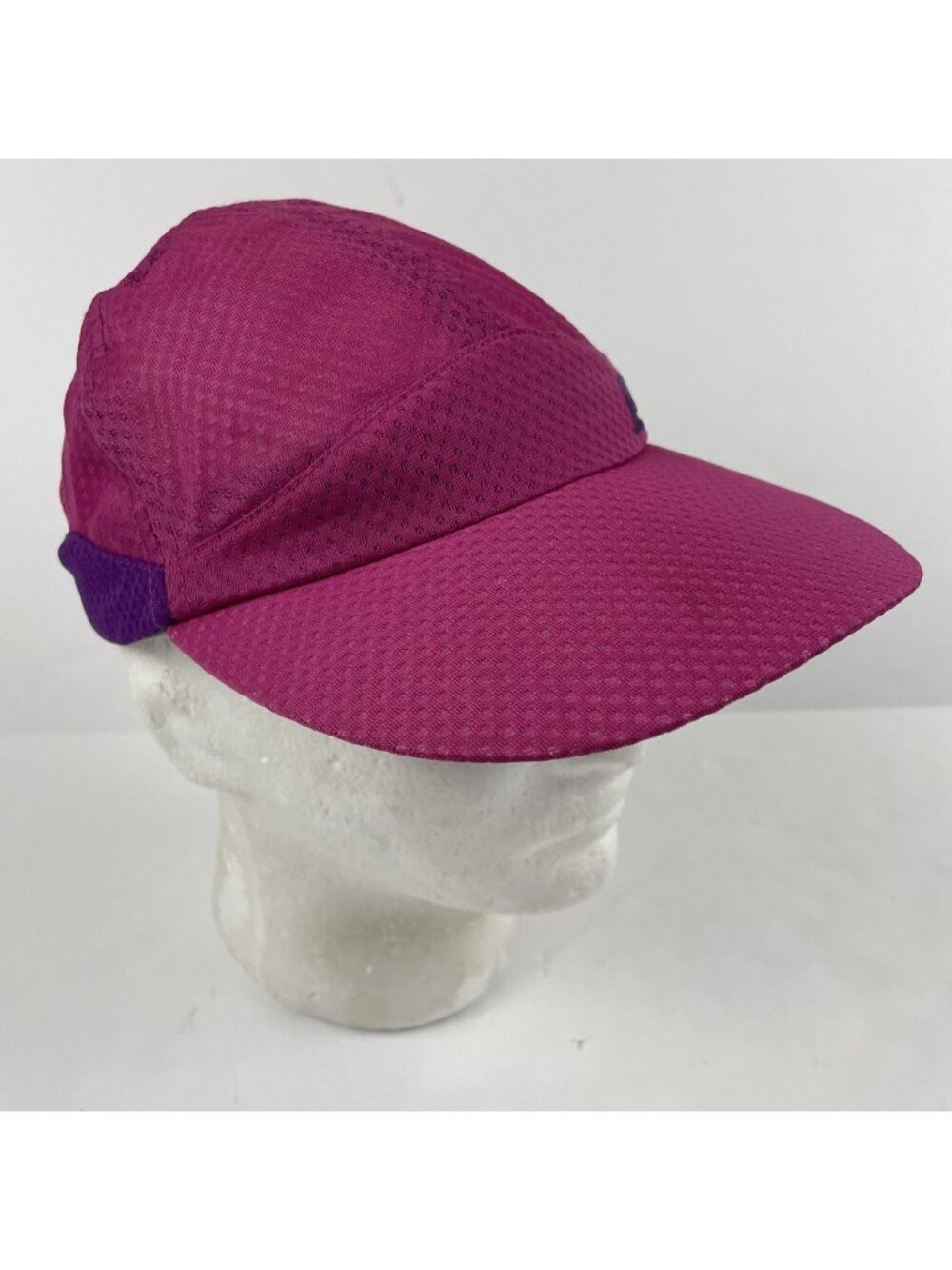 Road Runner Running Hat Cap 5 Panel Sport Mesh Adjustable Lightweight Purple